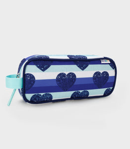 Blue Heart Pencil Case