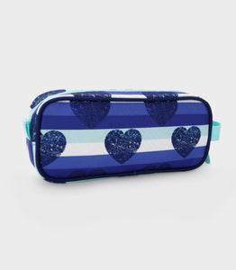 Blue Heart Pencil Case