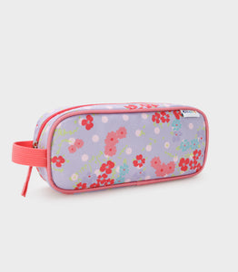 Purple Floral Pencil Case