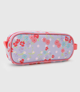 Purple Floral Pencil Case