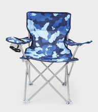 Load image into Gallery viewer, Blue Camo Folding Chair
