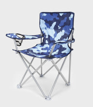 Load image into Gallery viewer, Blue Camo Folding Chair
